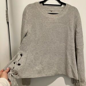 Free People grey knit sweater